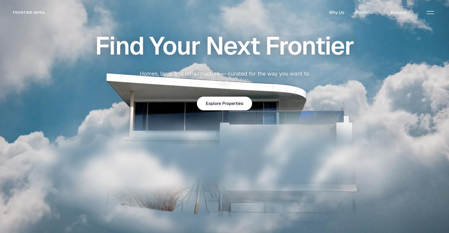 Frontier Infra — website preview