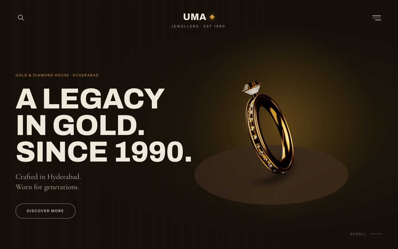 Uma Jewellers — website preview